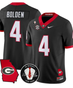 KJ Bolden Jersey #4 Georgia Bulldogs 2026 Vince Dooley Patch Stitched by My Store NCAA Football Jerseys
