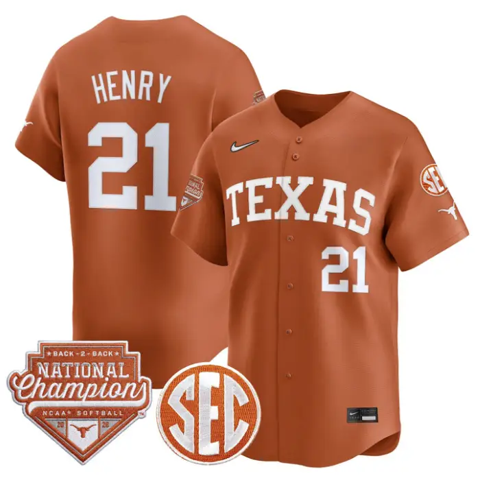 Kayden Henry Jersey #21 Texas 2026 Back-To-Back World SeriesChampions by My Store