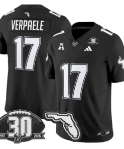 Kevin Wade Verpaele Jersey #17 South Florida Bulls 30th Patch Stitched by My Store NCAA Football Jerseys
