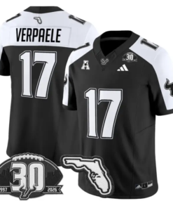 Kevin Wade Verpaele Jersey #17 South Florida Bulls 30th Patch Stitched by My Store NCAA Football Jerseys