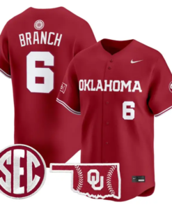 Kyle Branch Jersey #6 Oklahoma Sooners Baseball 2026 Vapor Stitched by My Store