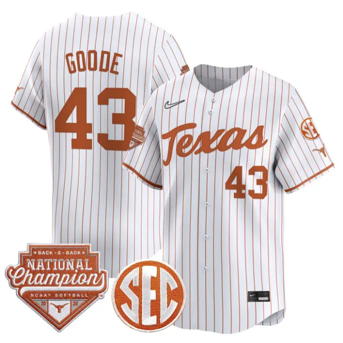 Leighann Goode Jersey #43 Texas 2026 Back-To-Back World SeriesChampions by My Store