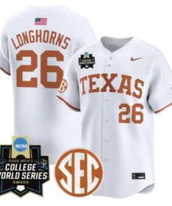 Longhorns Jersey #26 Texas Longhorns 2026 World Series Stitched by My Store