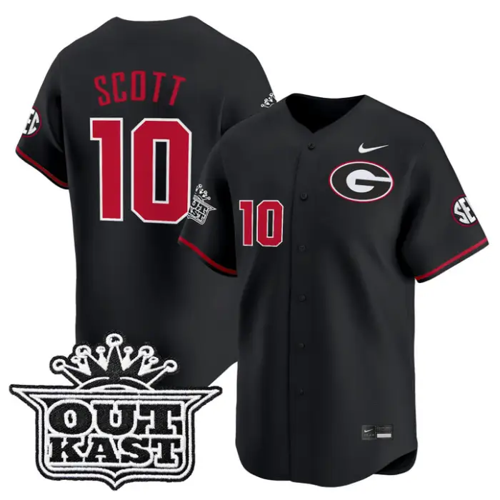 Matt Scott Jersey #10 Georgia Bulldogs Baseball 2026 Outkast Stitched 1 Matt Scott Jersey #10 Georgia Bulldogs Baseball 2026 Outkast Stitched by My Store