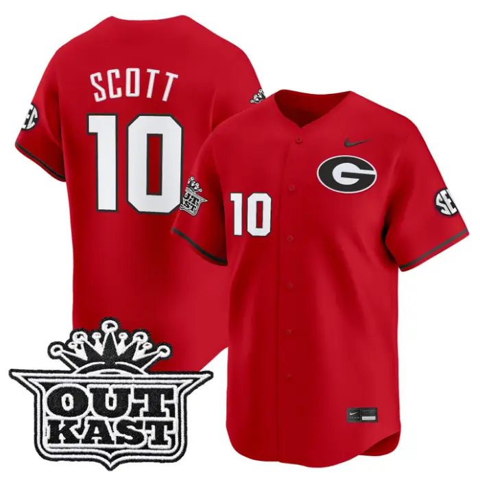 Matt Scott Jersey #10 Georgia Bulldogs Baseball 2026 Outkast Stitched 3 Matt Scott Jersey #10 Georgia Bulldogs Baseball 2026 Outkast Stitched by My Store