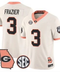 Nate Frazier Jersey #3 Georgia Bulldogs 2026 The Big Peach Stitched by My Store NCAA Football Jerseys