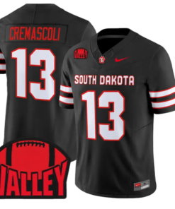Nevan Cremascoli Jersey #13 South Dakota 2026 Vapor Limited Stitched by My Store NCAA Football Jerseys