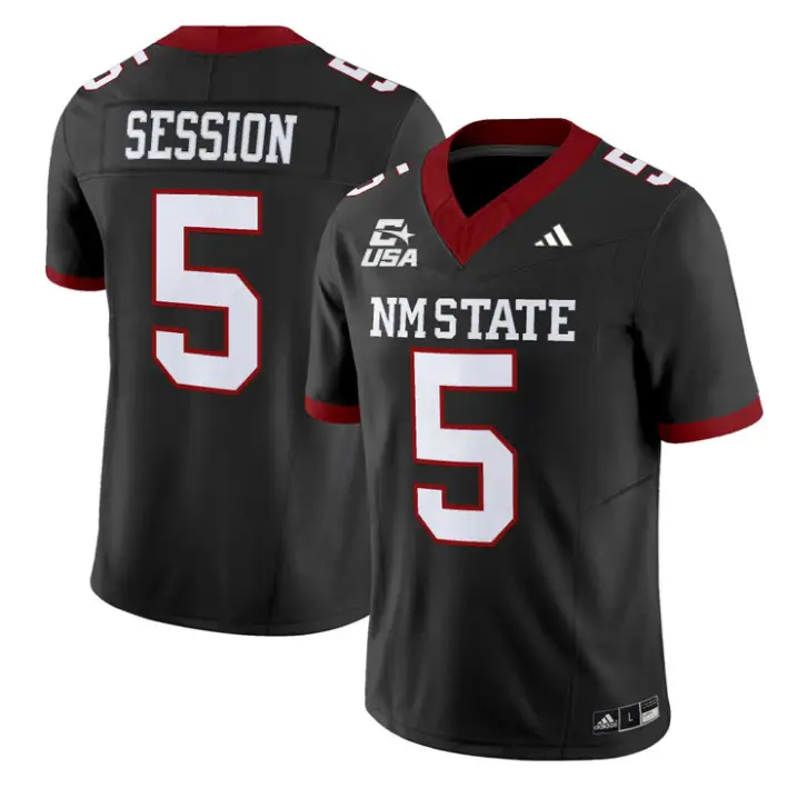 Nick Session Jersey #5 New Mexico State 2026 Vapor Limited Stitched by My Store NCAA Football Jerseys