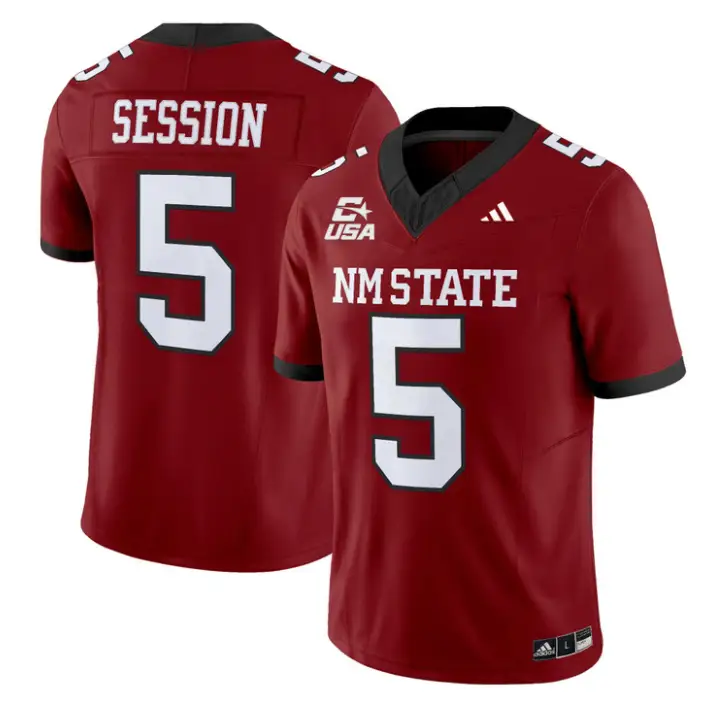 Nick Session Jersey #5 New Mexico State 2026 Vapor Limited Stitched by My Store NCAA Football Jerseys