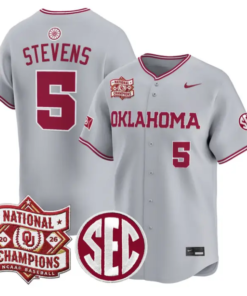 Nolan Stevens Jersey #5 Oklahoma 2026 National Champions Patch Stitched by My Store