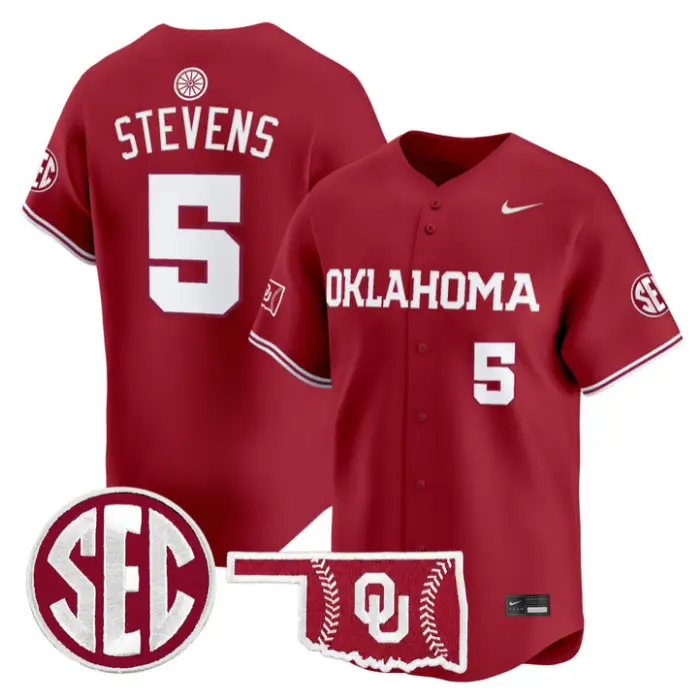 Nolan Stevens Jersey #5 Oklahoma Sooners Baseball 2026 Vapor Stitched by My Store