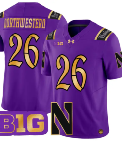 Northwestern Jersey #26 Northwestern Wildcats 2026 Vapor Limited Stitched by My Store NCAA Football Jerseys