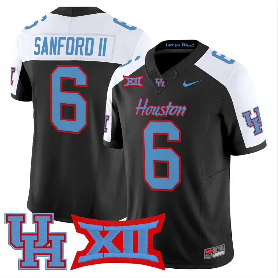 Re'Shaun Sanford II Jersey #6 Houston Cougars 2026 Limited Stitched 1 Re'Shaun Sanford II Jersey #6 Houston Cougars 2026 Limited Stitched by My Store NCAA Football Jerseys