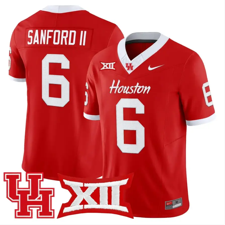 Re'Shaun Sanford II Jersey #6 Houston Cougars 2026 Limited Stitched 4 Re'Shaun Sanford II Jersey #6 Houston Cougars 2026 Limited Stitched by My Store NCAA Football Jerseys