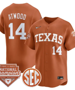 Reese Atwood Jersey #14 Texas 2026 Back-To-Back World SeriesChampions by My Store