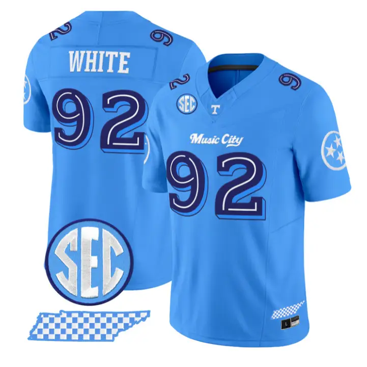 Reggie White Jersey #92 Tennessee Vols Music City Edition Stitched by My Store NCAA Football Jerseys