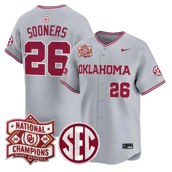 Sooners Jersey #26 Oklahoma 2026 National Champions Patch Stitched 2 Sooners Jersey #26 Oklahoma 2026 National Champions Patch Stitched by My Store