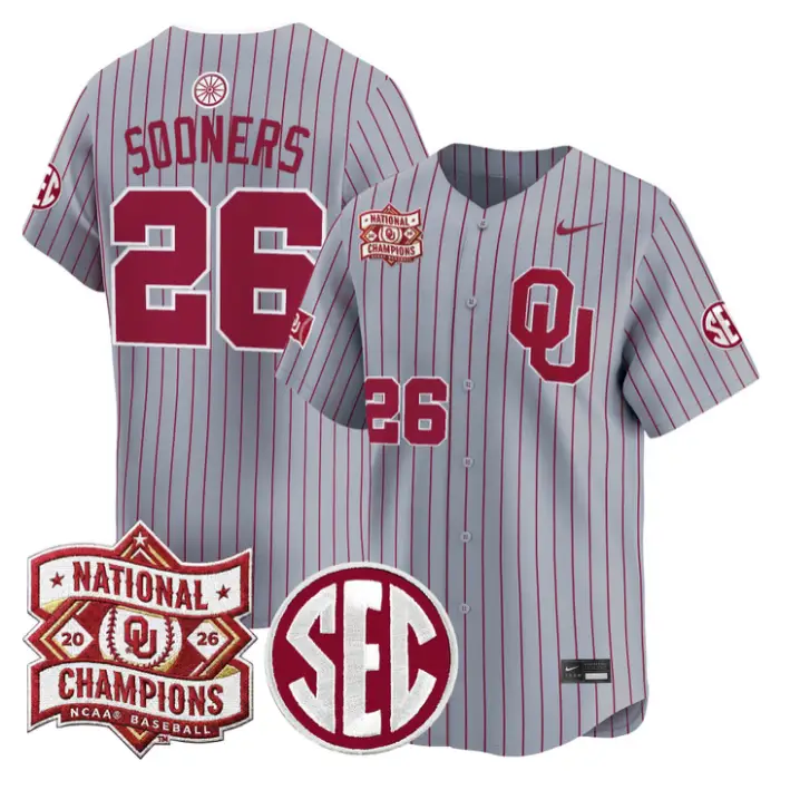 Sooners Jersey #26 Oklahoma 2026 National Champions Patch Stitched 3 Sooners Jersey #26 Oklahoma 2026 National Champions Patch Stitched by My Store