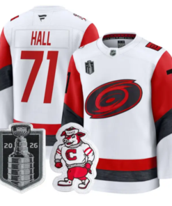 Taylor Hall Jersey #71 Carolina Hurricanes 2026 Stanley Cup Stitched 6 Taylor Hall Jersey #71 Carolina Hurricanes 2026 Stanley Cup Stitched by Hockey David