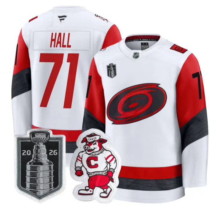 Taylor Hall Jersey #71 Carolina Hurricanes 2026 Stanley Cup Stitched 3 Taylor Hall Jersey #71 Carolina Hurricanes 2026 Stanley Cup Stitched by Hockey David