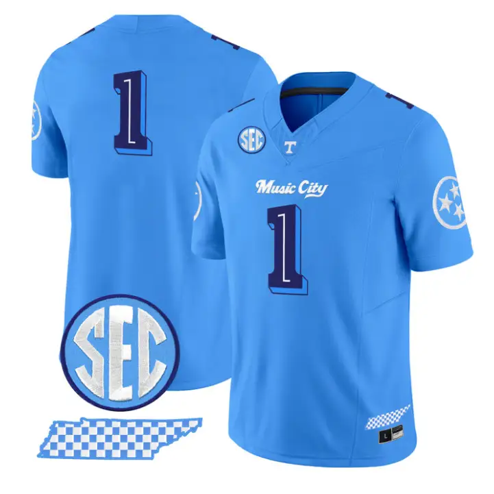 Team Jersey #1 Tennessee Vols Music City Edition Limited Stitched 1 Team Jersey #1 Tennessee Vols Music City Edition Limited Stitched by My Store NCAA Football Jerseys