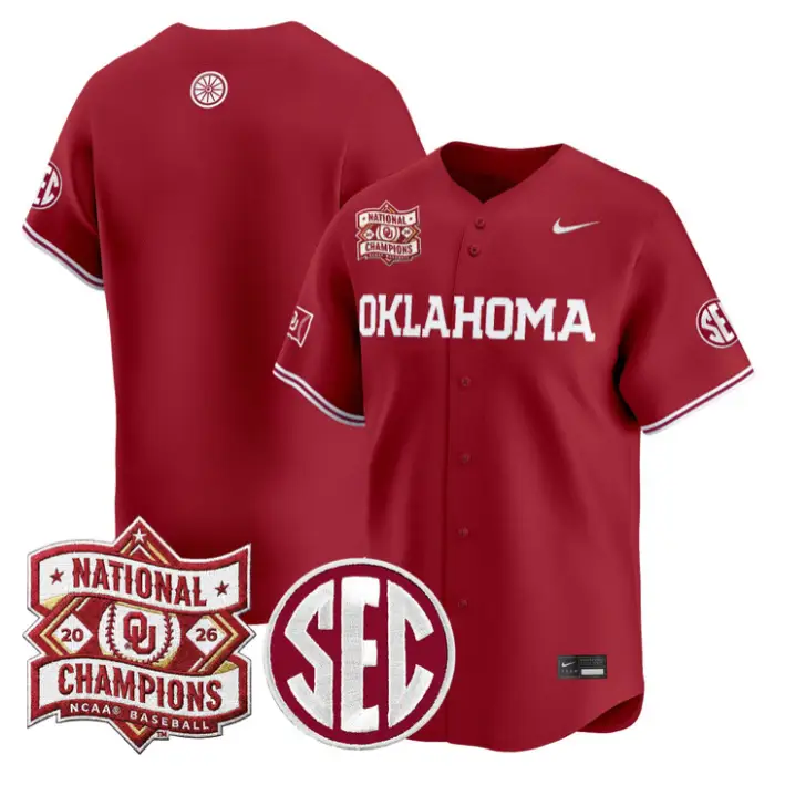 Team Jersey Blank Oklahoma 2026 National Champions Patch Stitched 1 Team Jersey Blank Oklahoma 2026 National Champions Patch Stitched by My Store