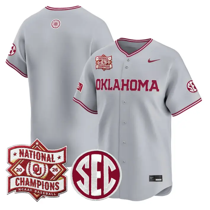 Team Jersey Blank Oklahoma 2026 National Champions Patch Stitched 2 Team Jersey Blank Oklahoma 2026 National Champions Patch Stitched by My Store