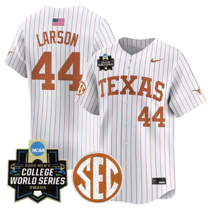 Texas Orange Jersey #44 Texas Longhorns 2026 World Series Stitched 3 Texas Orange Jersey #44 Texas Longhorns 2026 World Series Stitched by My Store