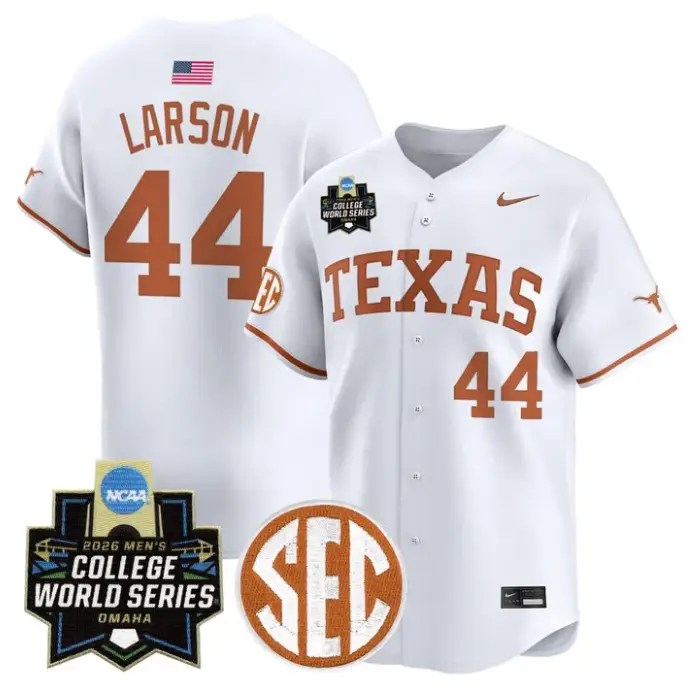 Texas Orange Jersey #44 Texas Longhorns 2026 World Series Stitched 4 Texas Orange Jersey #44 Texas Longhorns 2026 World Series Stitched by My Store