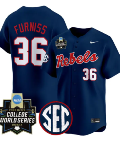 Will Furniss Jersey #36 Ole Miss 2026 World Series Vapor Stitched by My Store