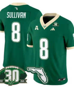 Wyatt Sullivan Jersey #8 South Florida Bulls 30th Patch Limited Stitched 9 Wyatt Sullivan Jersey #8 South Florida Bulls 30th Patch Limited Stitched by My Store NCAA Football Jerseys