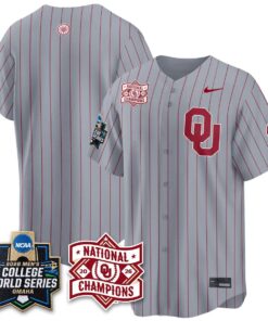 Oklahoma Sooners 2026 NCAA Baseball College World Series Champions Vapor Jersey - Stitched by Oklahoma Sooners