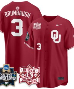 Oklahoma Sooners 2026 NCAA Baseball College World Series Champions Vapor Jersey - Stitched by Oklahoma Sooners