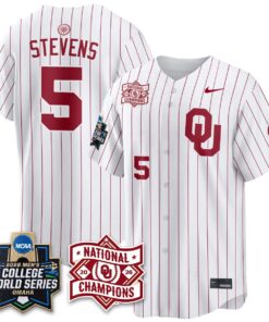 Oklahoma Sooners 2026 NCAA Baseball College World Series Champions Vapor Jersey - Stitched by Oklahoma Sooners