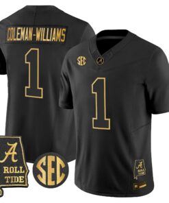 Alabama Crimson Tide 2026 Gold Vapor Limited Jersey - Alabama Map - Stitched 50 BAMA 2026 Gold Vapor Limited Jersey - Alabama Map - Stitched by Alabama Crimson Tide
