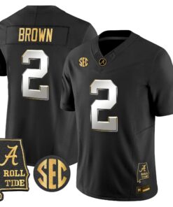 Alabama Crimson Tide 2026 Gold Vapor Limited Jersey - Alabama Map - Stitched 76 BAMA 2026 Gold Vapor Limited Jersey - Alabama Map - Stitched by Alabama Crimson Tide