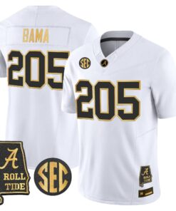 Alabama Crimson Tide 2026 Gold Vapor Limited Jersey - Alabama Map - Stitched 61 BAMA 2026 Gold Vapor Limited Jersey - Alabama Map - Stitched by Alabama Crimson Tide