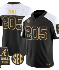 Alabama Crimson Tide 2026 Gold Vapor Limited Jersey - Alabama Map - Stitched 85 BAMA 2026 Gold Vapor Limited Jersey - Alabama Map - Stitched by Alabama Crimson Tide