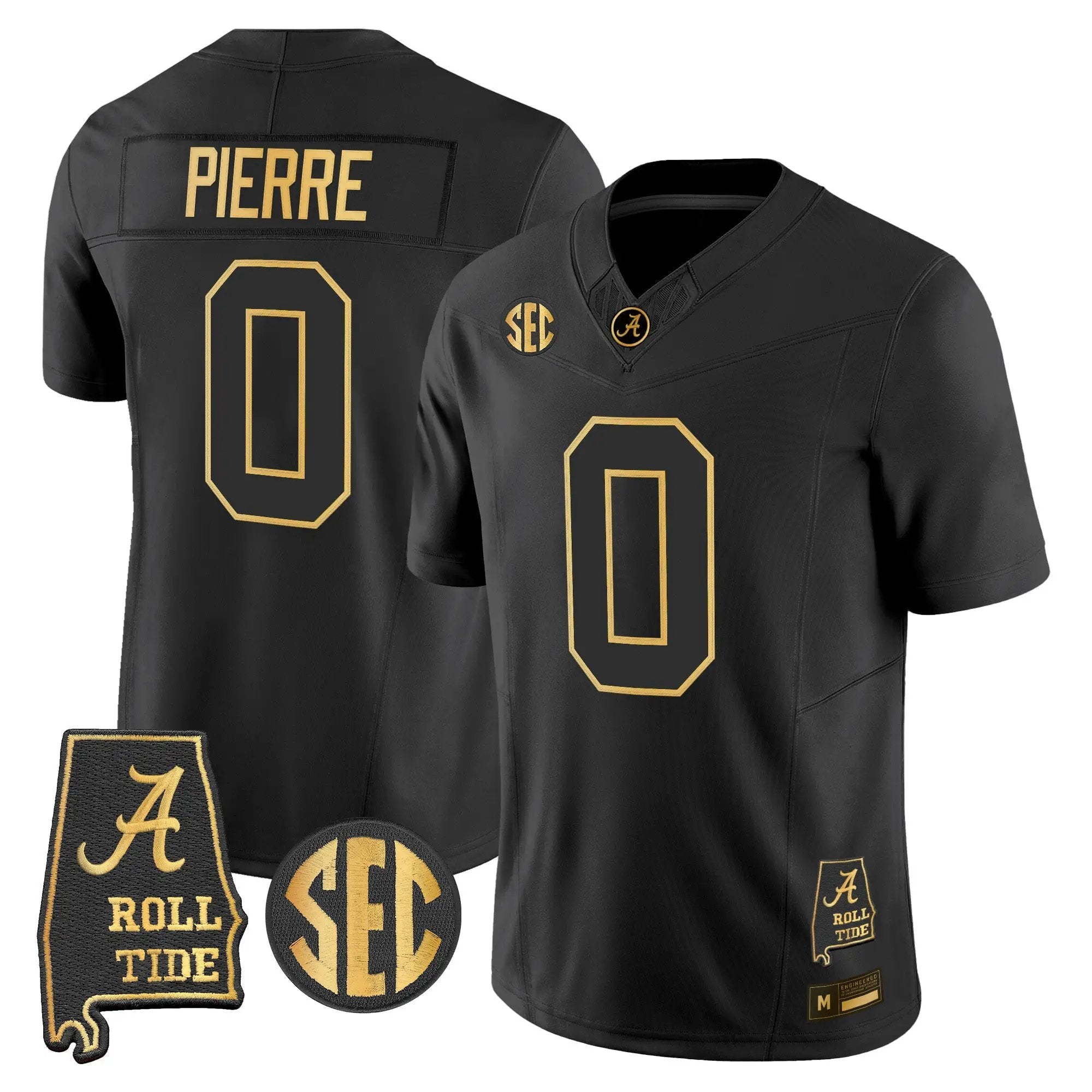 Alabama Crimson Tide 2026 Gold Vapor Limited Jersey - Alabama Map - Stitched 6 BAMA 2026 Gold Vapor Limited Jersey - Alabama Map - Stitched by Alabama Crimson Tide