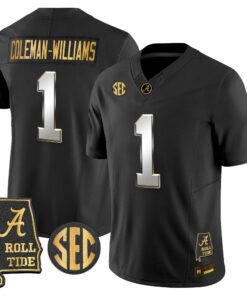 Alabama Crimson Tide 2026 Gold Vapor Limited Jersey - Alabama Map - Stitched 74 BAMA 2026 Gold Vapor Limited Jersey - Alabama Map - Stitched by Alabama Crimson Tide