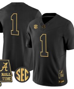 Alabama Crimson Tide 2026 Gold Vapor Limited Jersey - Alabama Map - Stitched 59 BAMA 2026 Gold Vapor Limited Jersey - Alabama Map - Stitched by Alabama Crimson Tide