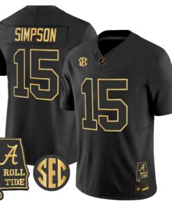Alabama Crimson Tide 2026 Gold Vapor Limited Jersey - Alabama Map - Stitched 57 BAMA 2026 Gold Vapor Limited Jersey - Alabama Map - Stitched by Alabama Crimson Tide
