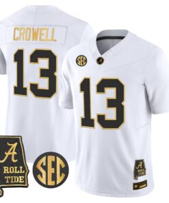 Alabama Crimson Tide 2026 Gold Vapor Limited Jersey - Alabama Map - Stitched 68 BAMA 2026 Gold Vapor Limited Jersey - Alabama Map - Stitched by Alabama Crimson Tide