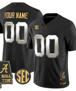 BAMA 2026 Gold Vapor Limited Custom Jersey - Alabama Map - Stitched by Alabama Crimson Tide