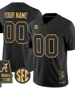 BAMA 2026 Gold Vapor Limited Custom Jersey - Alabama Map - Stitched by Alabama Crimson Tide