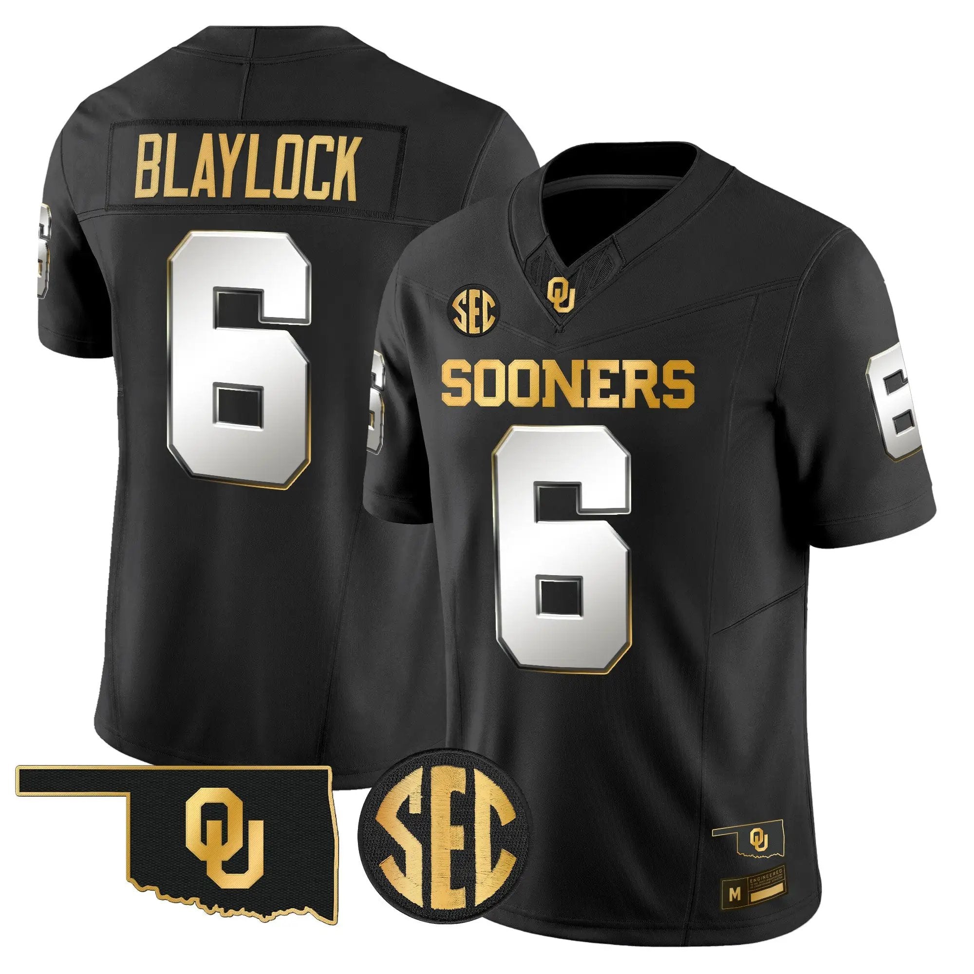 Oklahoma Sooners 2026 Gold Vapor Limited Jersey - Stitched 23 OU 2026 Gold Vapor Limited Jersey - Stitched by Digigearus
