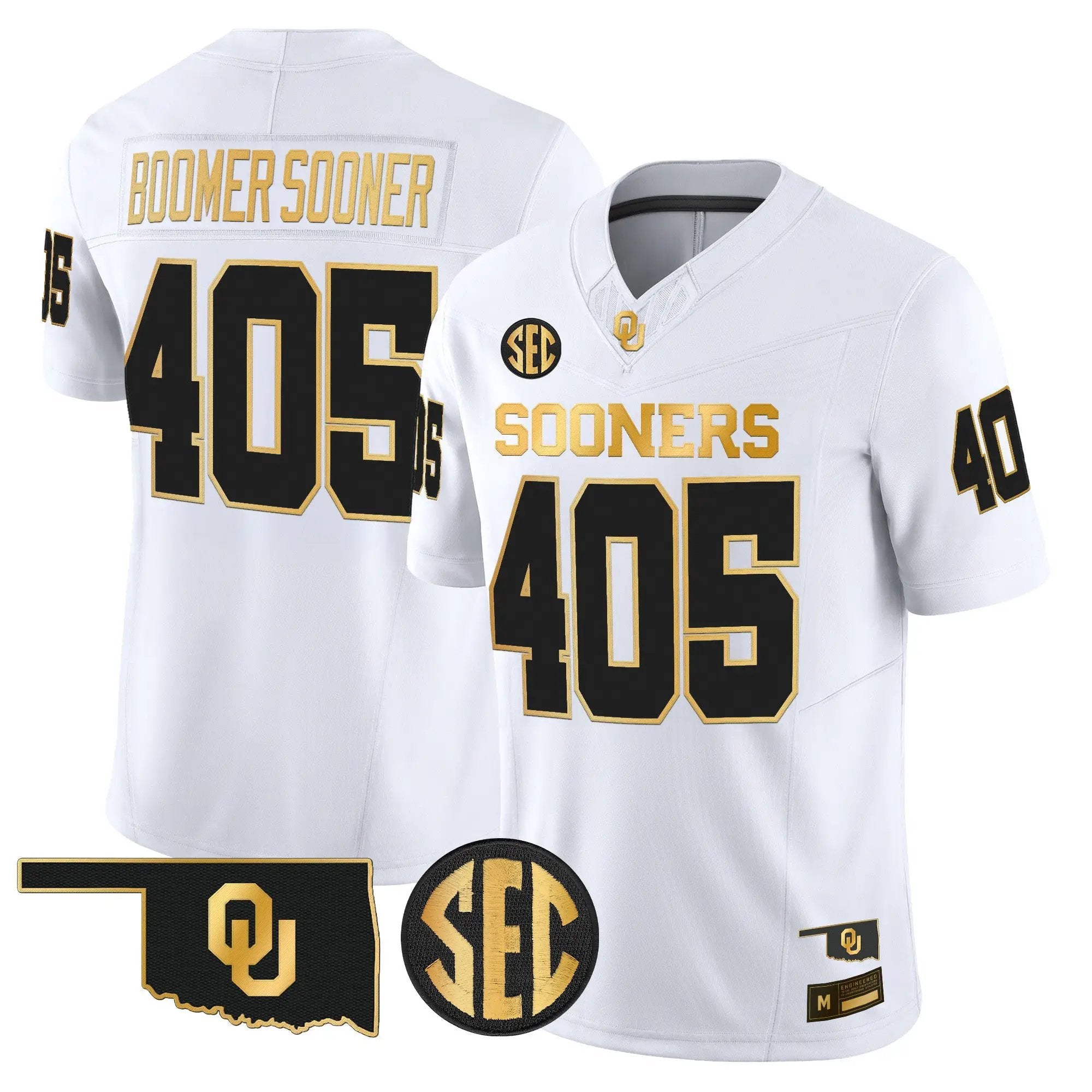Oklahoma Sooners 2026 Gold Vapor Limited Jersey - Stitched 12 OU 2026 Gold Vapor Limited Jersey - Stitched by Digigearus