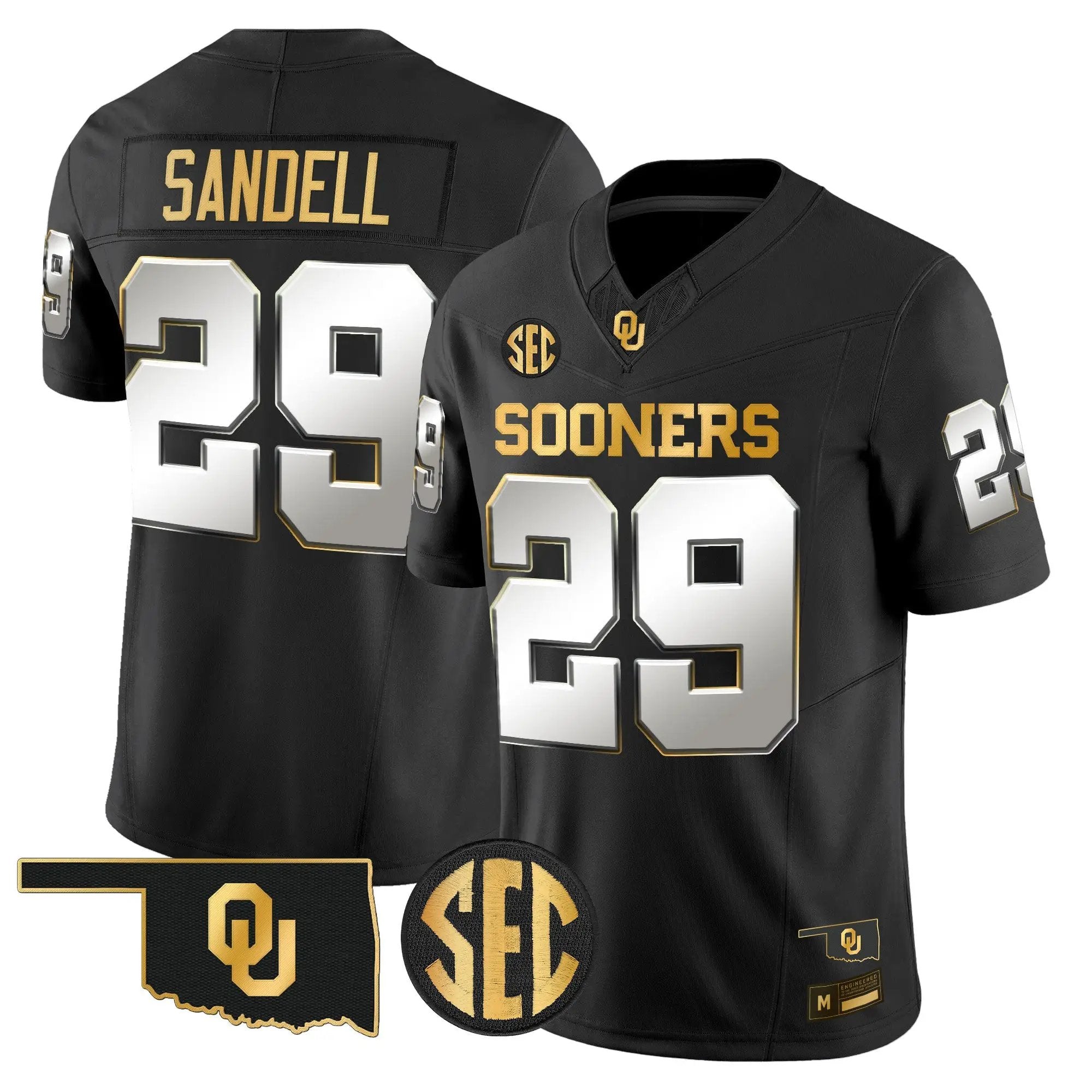 Oklahoma Sooners 2026 Gold Vapor Limited Jersey - Stitched 28 OU 2026 Gold Vapor Limited Jersey - Stitched by Digigearus