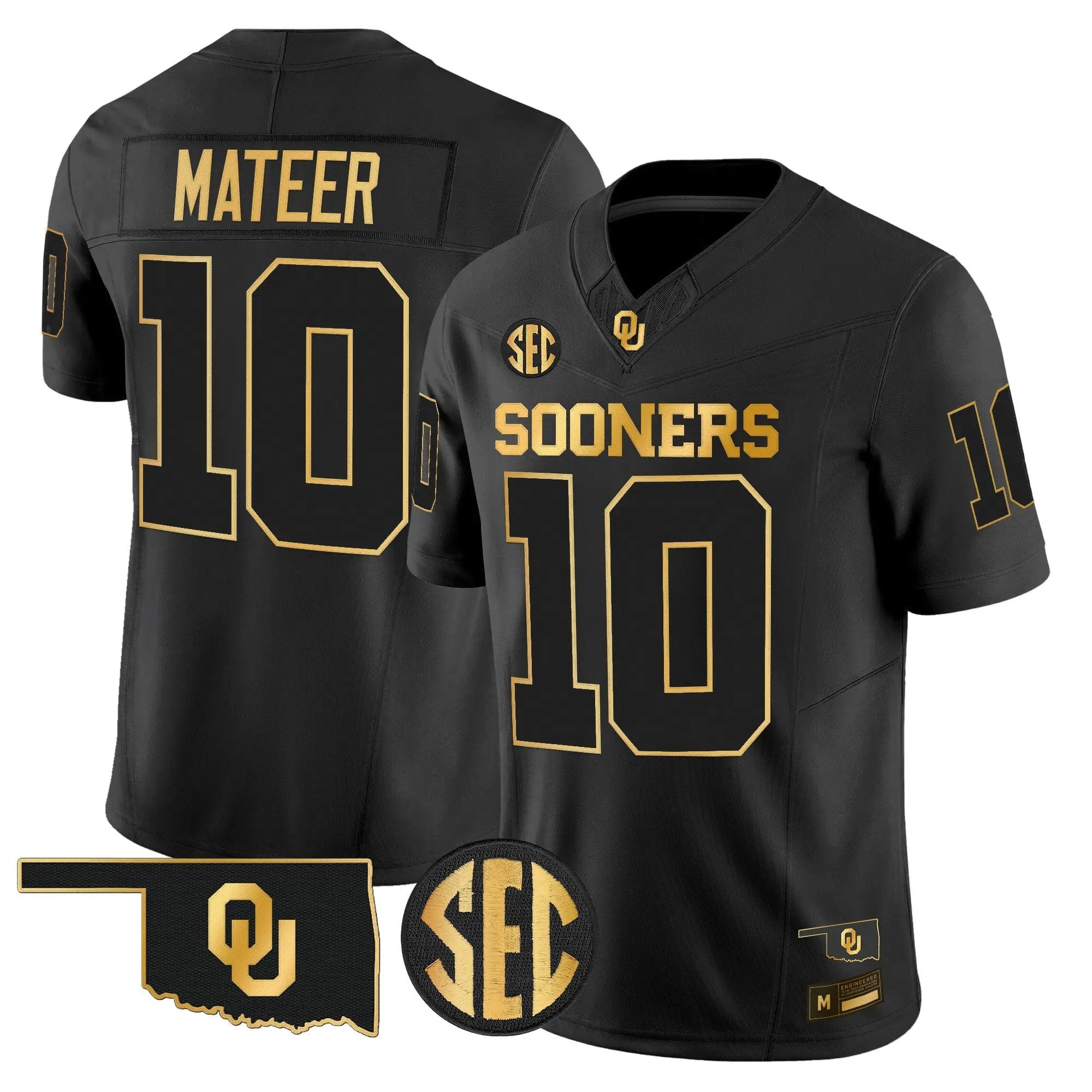 Oklahoma Sooners 2026 Gold Vapor Limited Jersey - Stitched 1 OU 2026 Gold Vapor Limited Jersey - Stitched by Digigearus