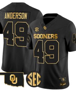 Oklahoma Sooners 2026 Gold Vapor Limited Jersey - Stitched 45 OU 2026 Gold Vapor Limited Jersey - Stitched by Digigearus